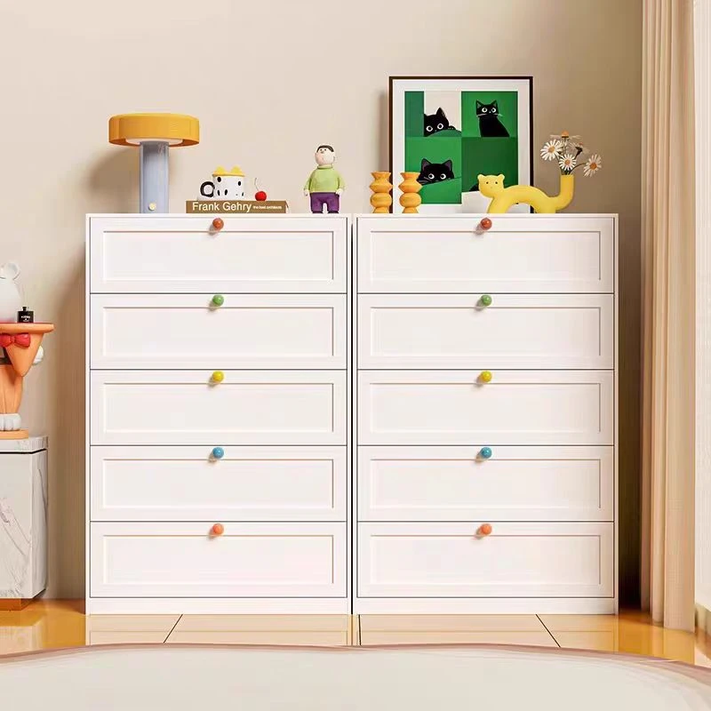 钢制五斗柜卧室靠墙储物柜客厅收纳柜现代简约铁艺床尾铁皮抽屉柜