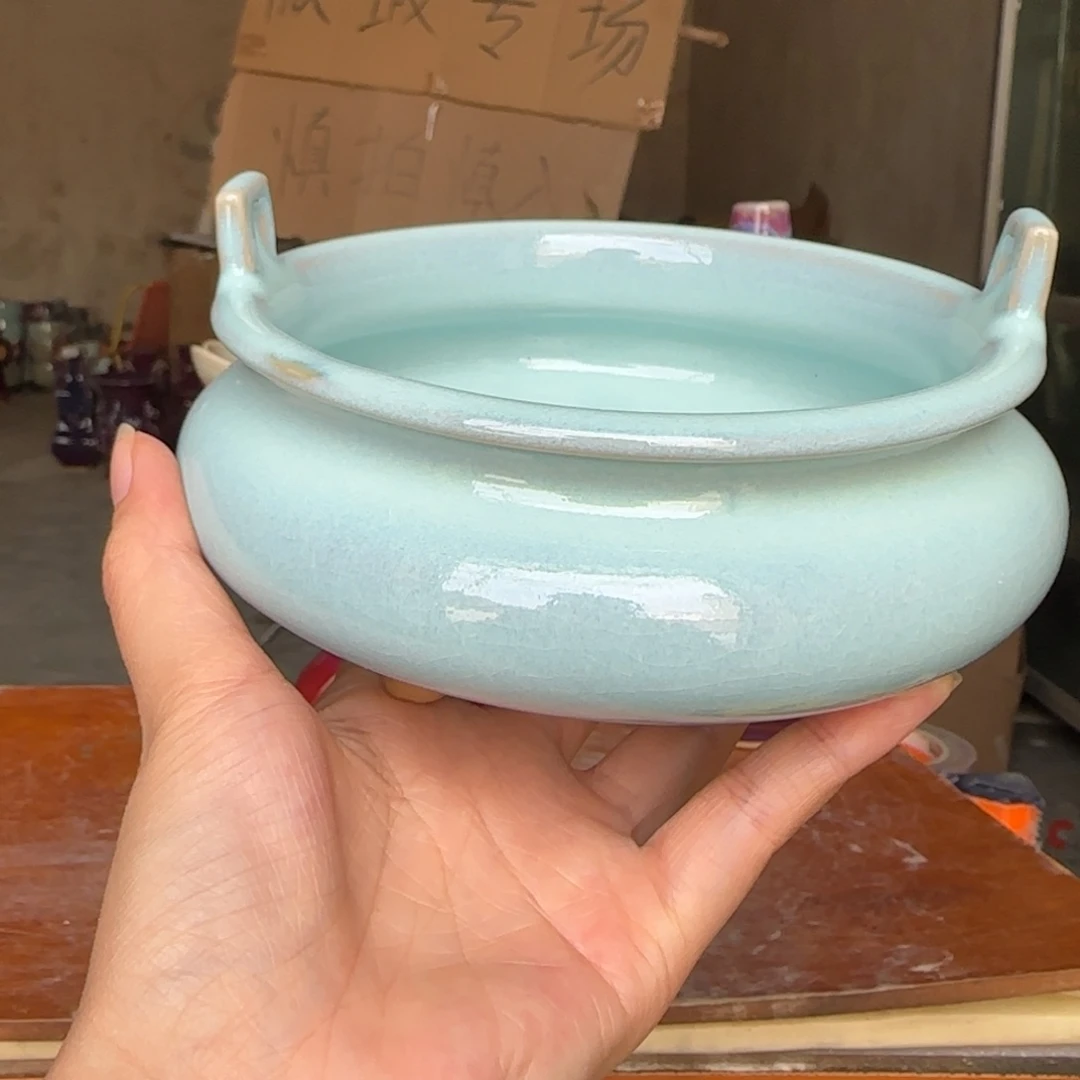 摆件陶郑家钧窑摆件微瑕