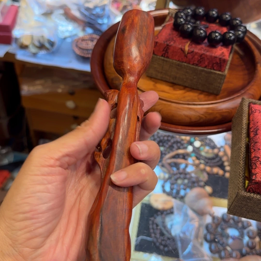 交趾黄檀（大红酸枝）酸枝茶铲