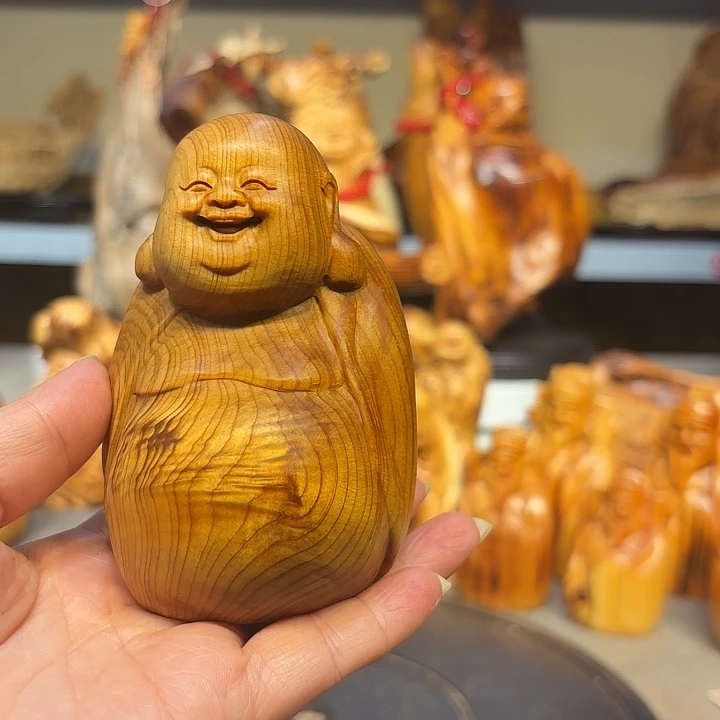 柏木太行崖柏弥勒佛