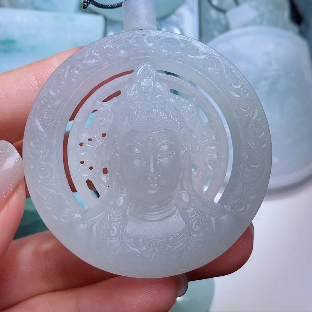 未镶嵌定制翡翠毛货付款后确认抛光