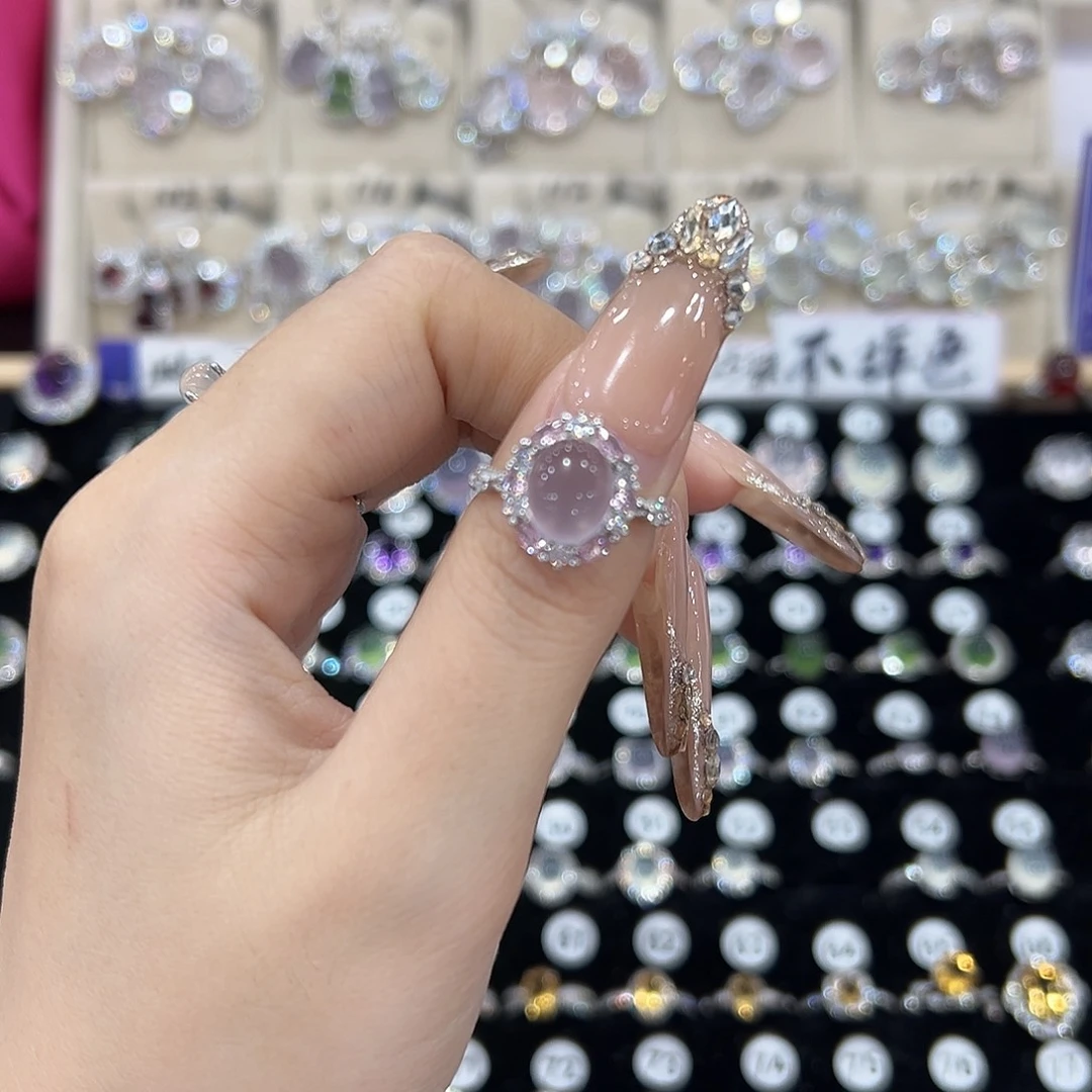 ***萤石银S925镶嵌戒指