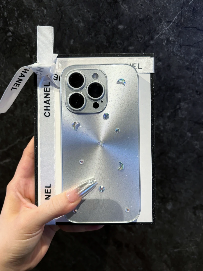 适用苹果16ProMax水钻星月DIY贴贴闪粉全包手机壳15/14pro保护套