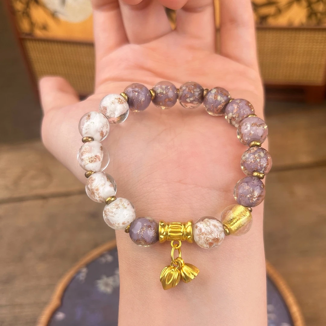 【合金手链*金沙琉小璃】香芋紫女款 中式国风手串 杭州景区发货