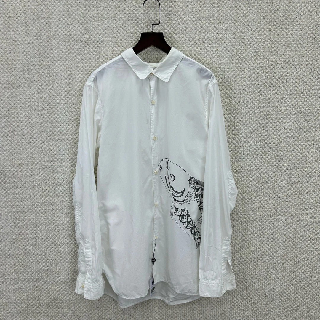 95新 maje 95新 3码 ys001413 Visvim 手绘鲤鱼衬衫