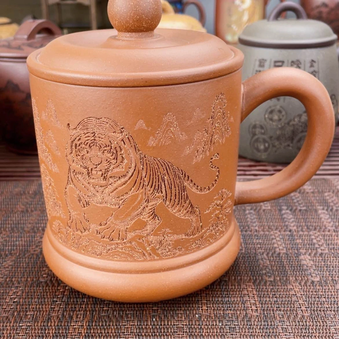 【闪购商品】茶杯紫砂宜兴原矿紫砂盖杯