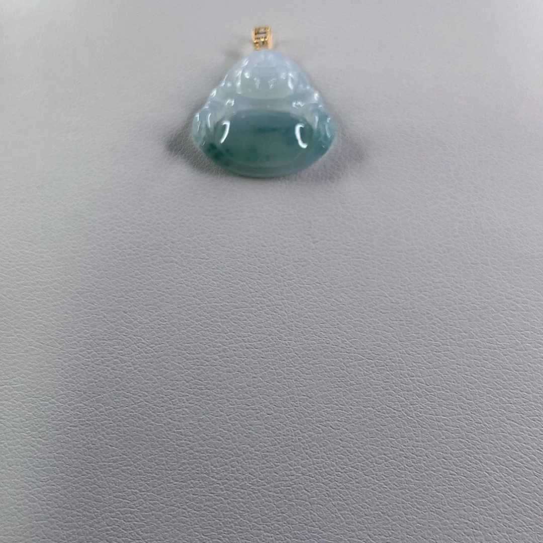 沉***语翡翠未镶嵌颈饰缅甸天然A货翡翠 佛公