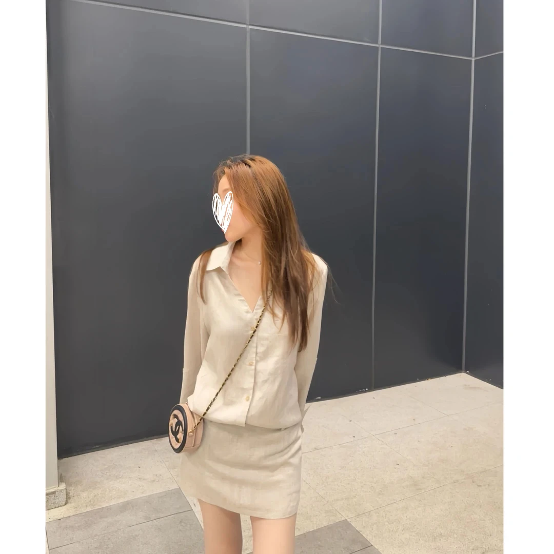 老钱风松弛感轻薄透气长袖衬衫半身短裙女装夏装套装2025新款爆款