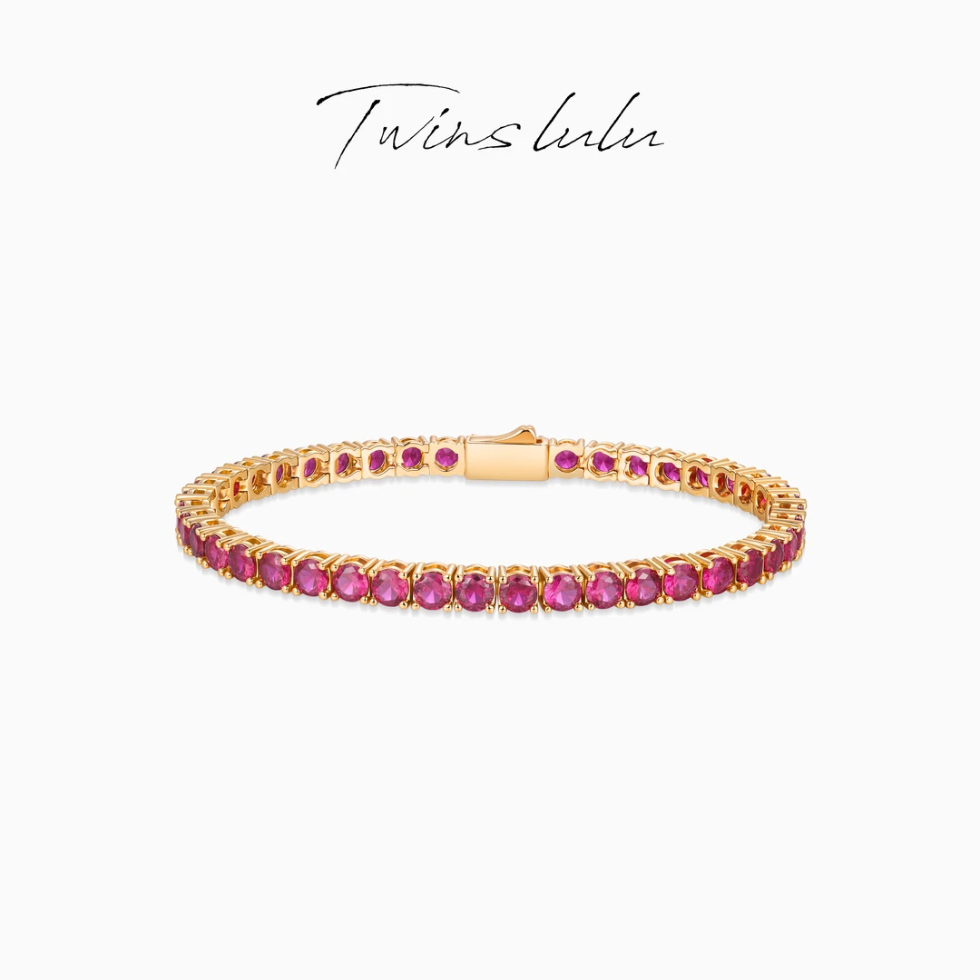 TWINS LULU【网球手链】镀K金 设计感精致小饰品圆形手链TSS10310