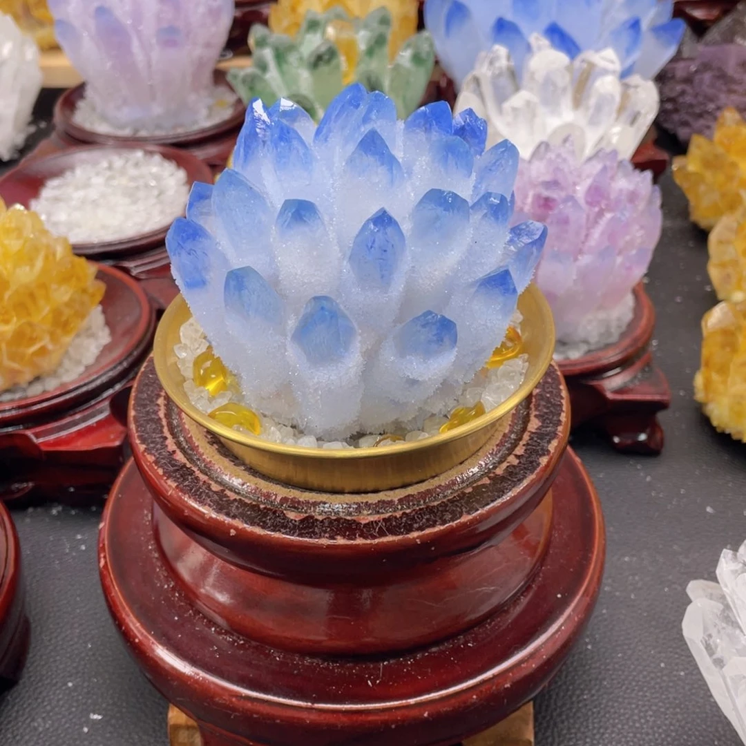 石材好***生天然蓝水晶200
