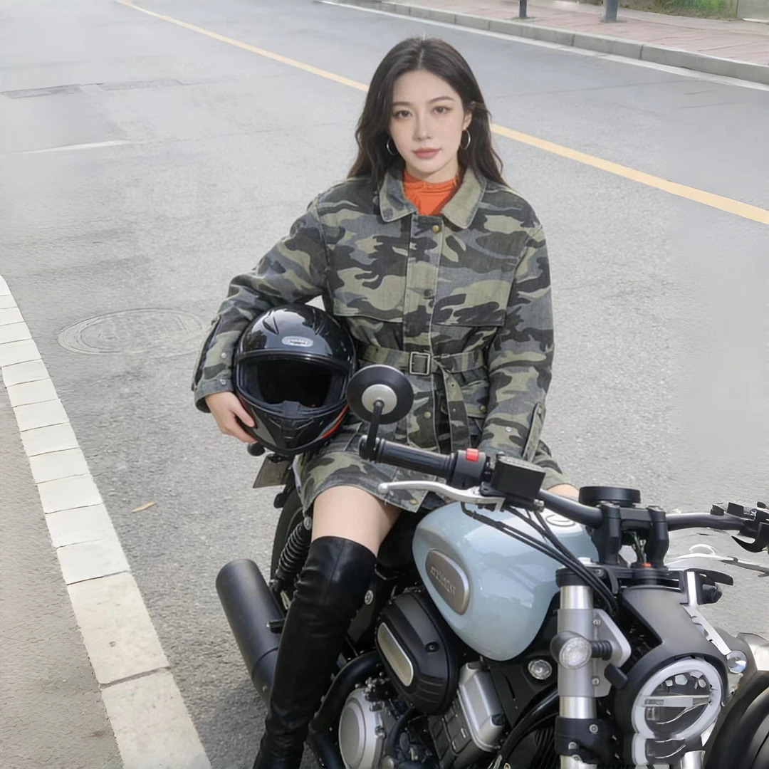 3031小个子专属 牛仔迷彩 内胆可拆卸 收腰羽绒服