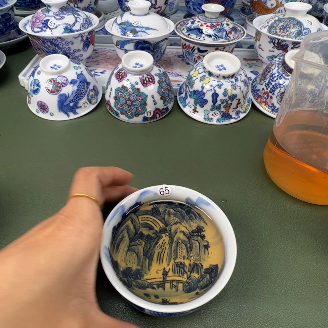 陶瓷景德镇纯手工纯手绘茶具木木65