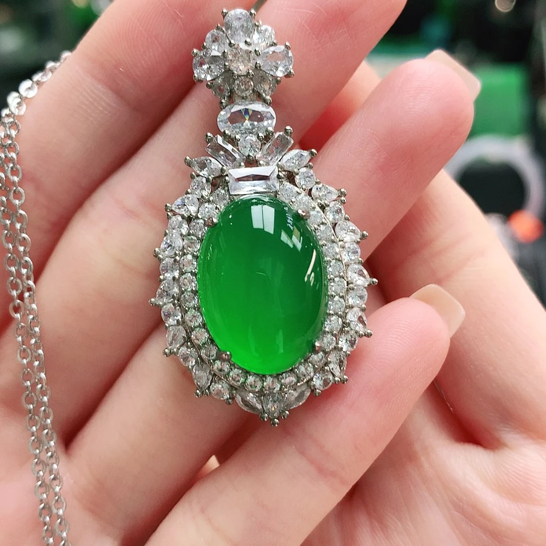 玛瑙/玉髓合金吊坠