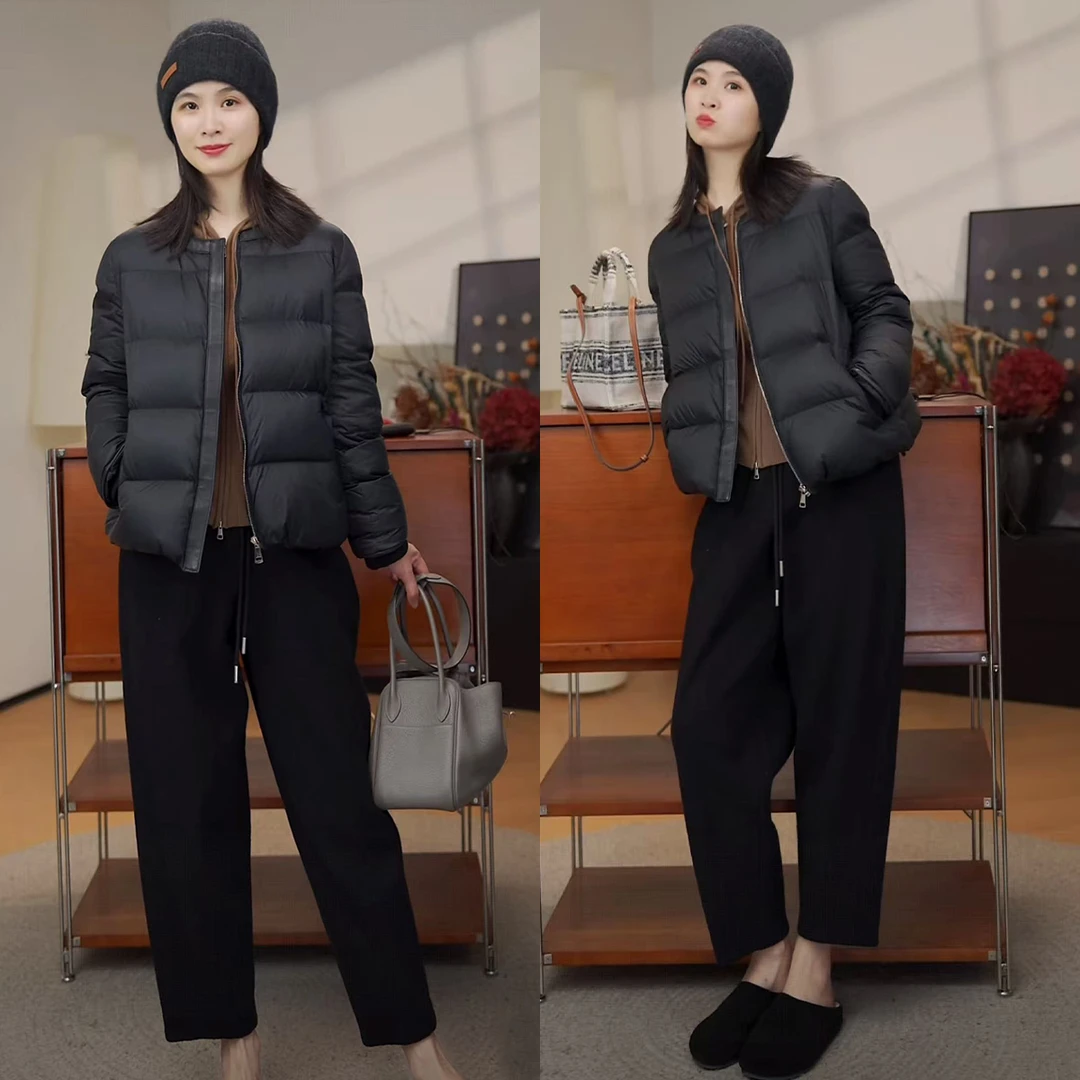 【MEINLY  CHEN】【通勤款】高端设计师款时尚百搭女鹅绒服822264