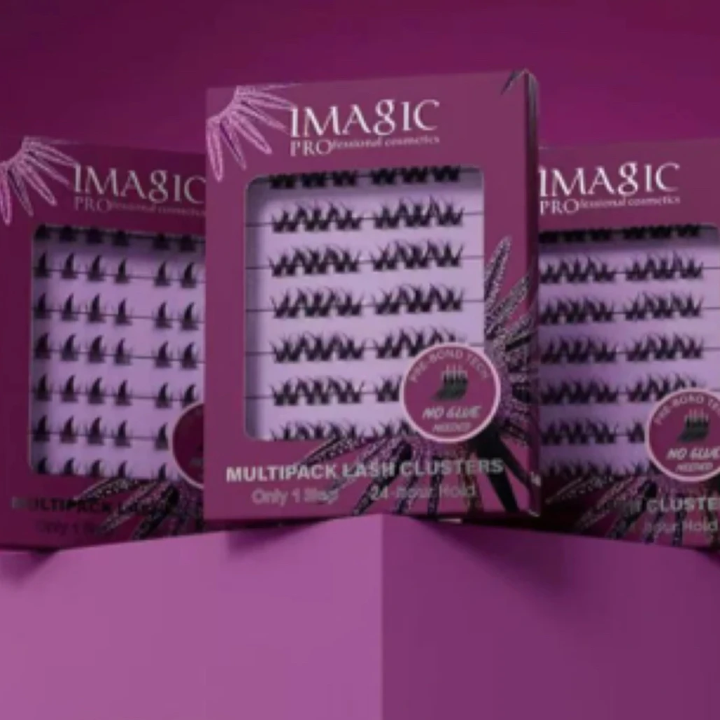 IMAGIC分段式免胶假眼睫毛欧美日常自然浓密D曲分段假睫毛卷翘