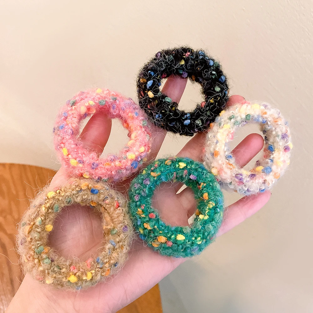 毛绒头绳糖果色毛巾圈发圈扎头发绳皮筋ins高颜值头饰发饰品