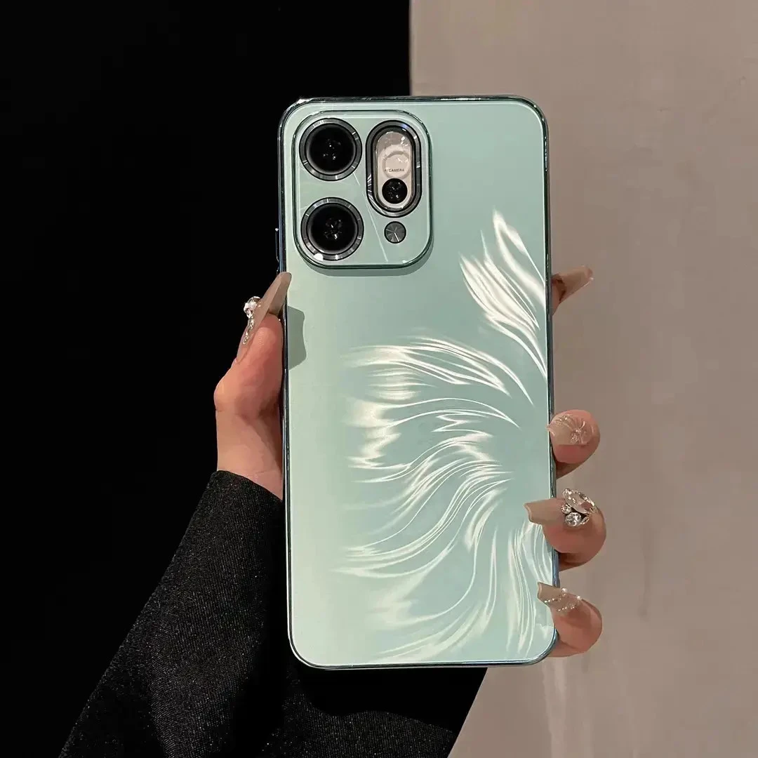 适用opporeno14高级感人鱼姬手机壳渐变reno14pro镜头全包防摔壳