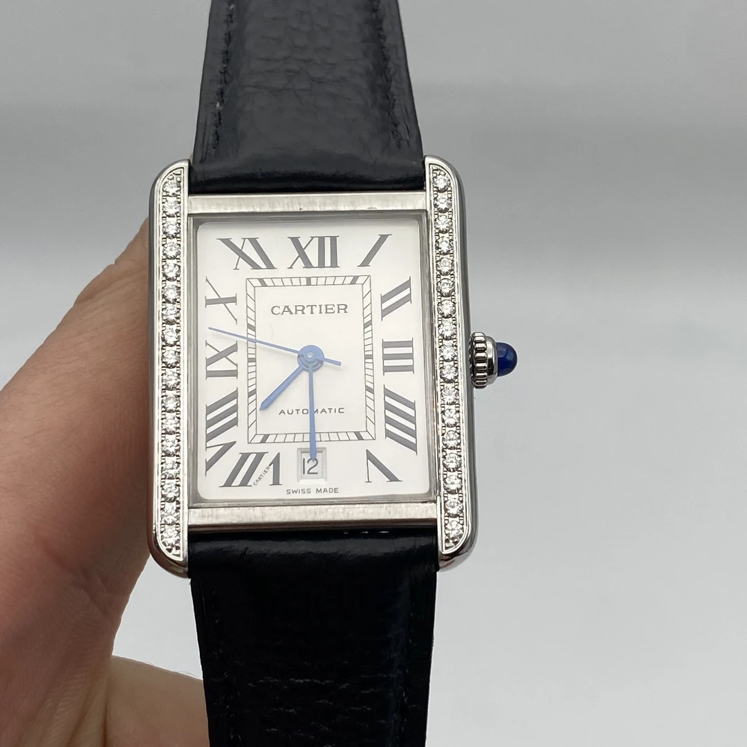 95新 Cartier/卡地亚 坦克系列 表径：31x40.85mm 后镶钻