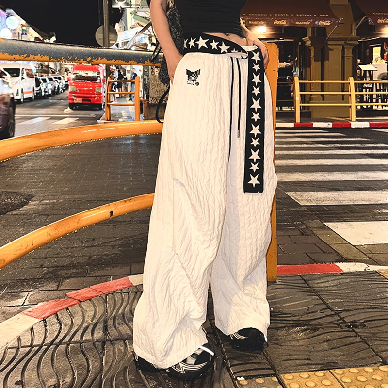 初代美希MEYSIKIM时尚潮流休闲裤子女装新款百搭高腰阔腿裤ME0040