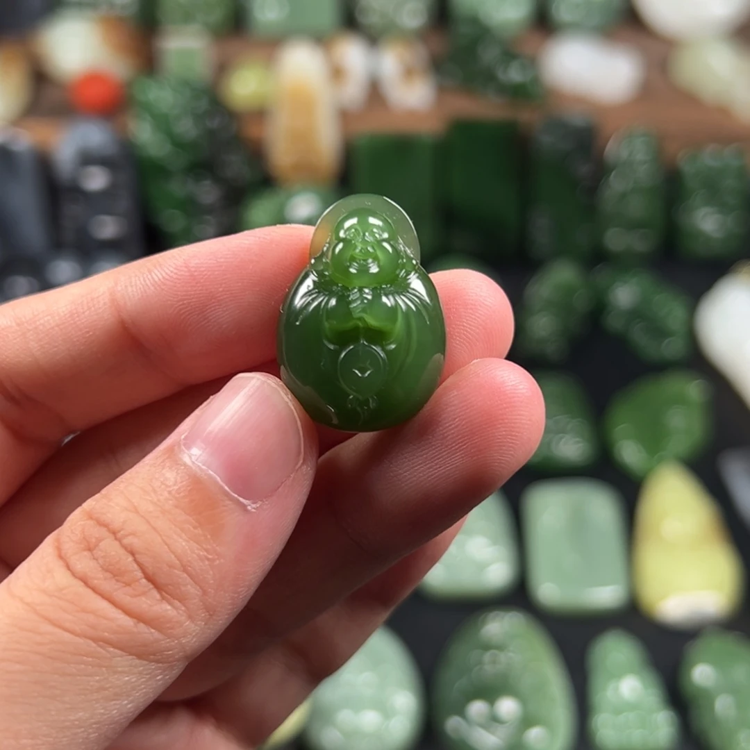 和田玉（碧玉）未镶嵌吊坠(不含链)