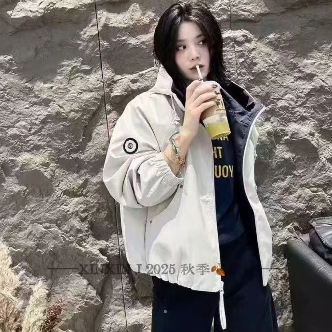 【海南肉丝】2802韩版时尚百搭冲锋衣