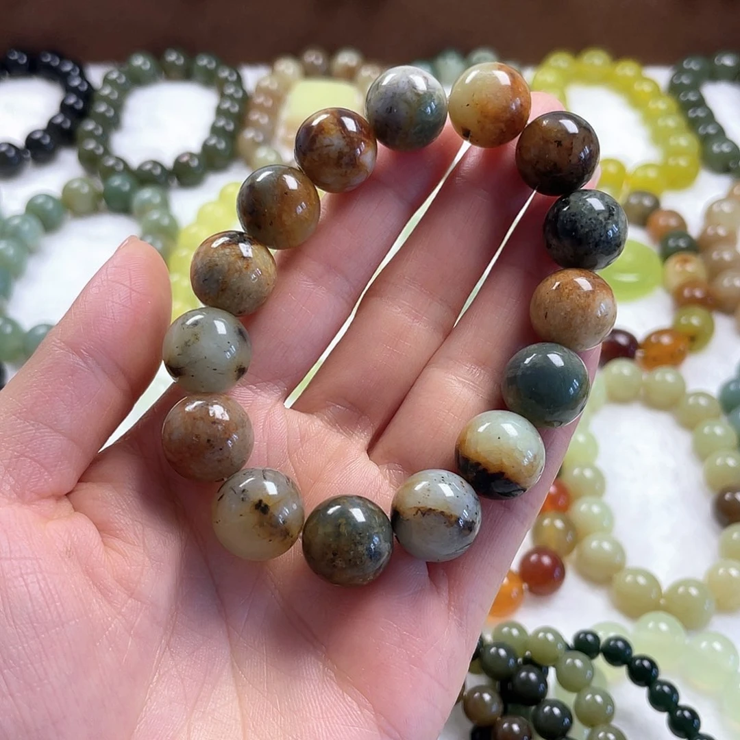 未镶嵌蛇纹石玉手串