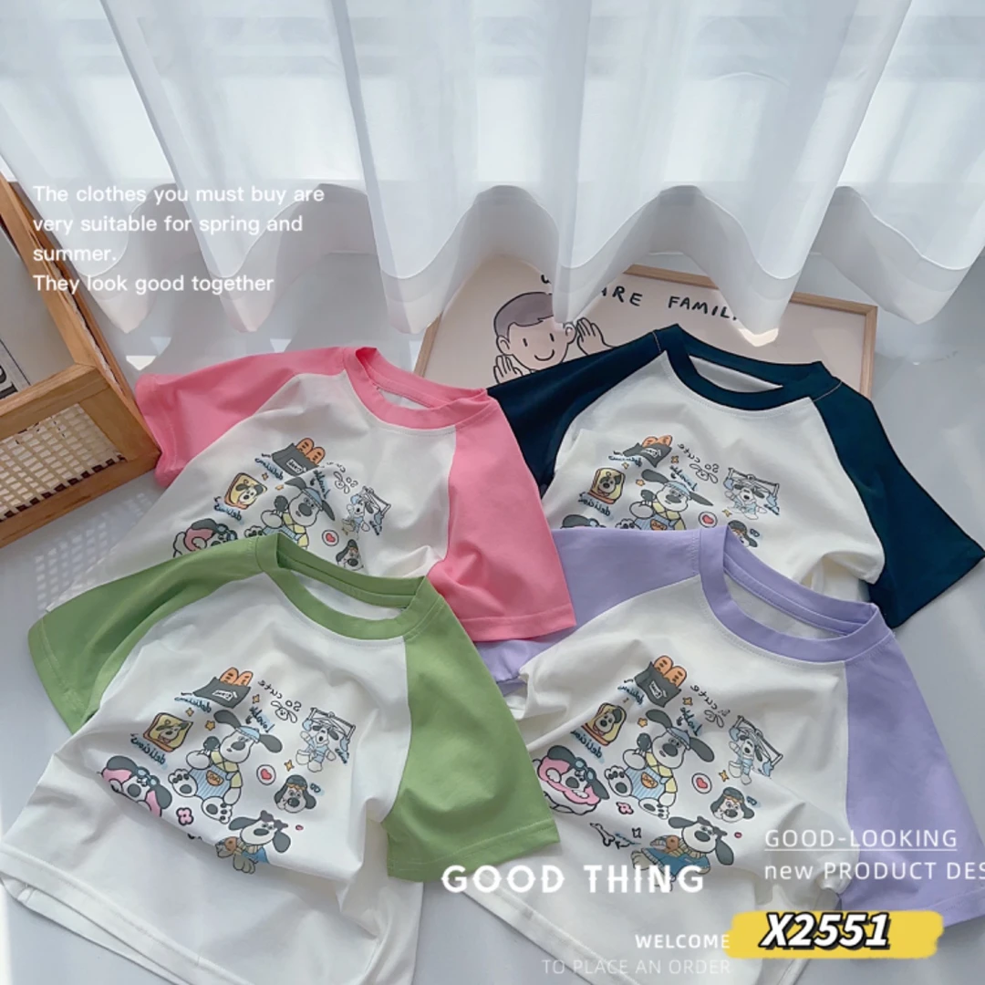 夏季爆款男女童洋气短袖套装