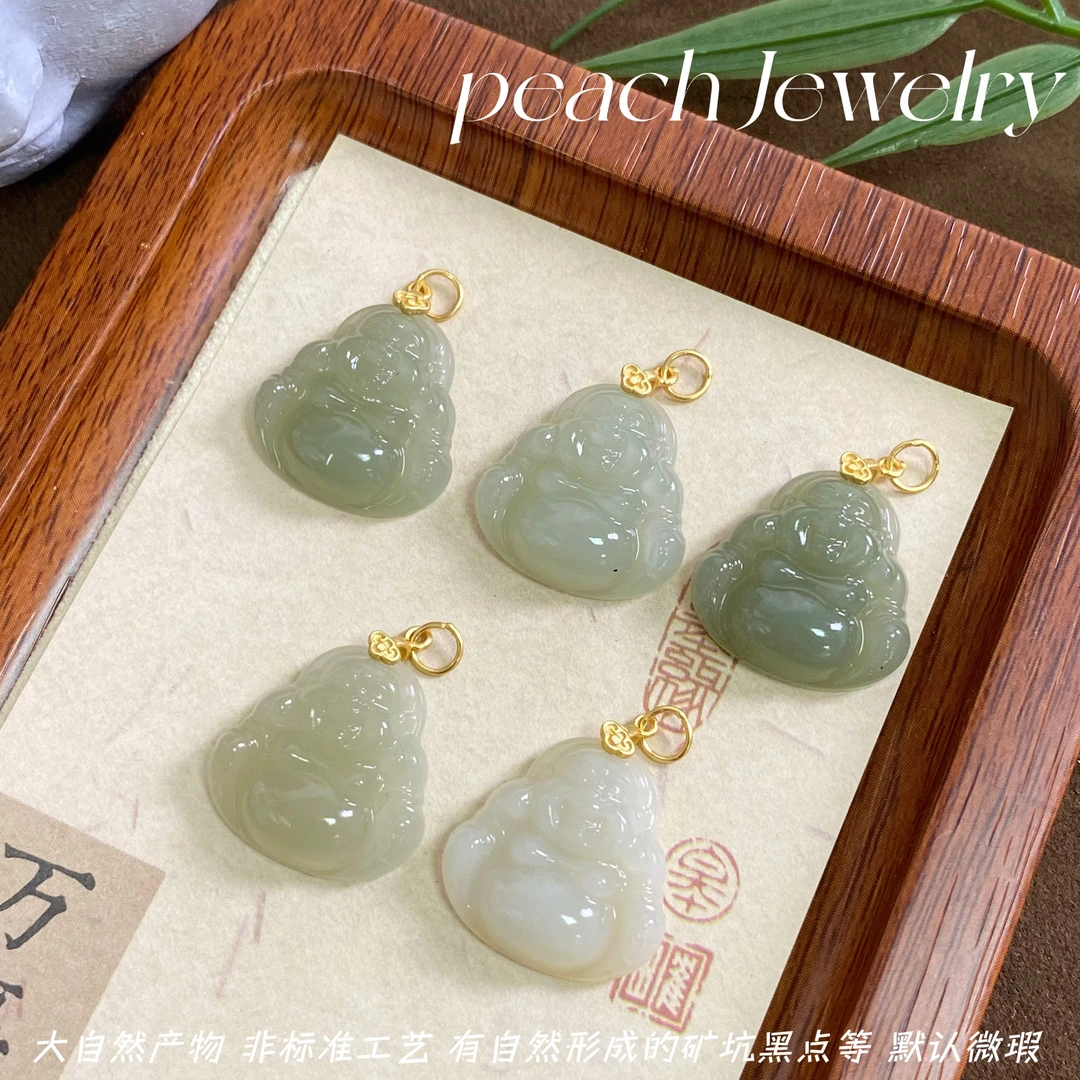 预售 s925银和田玉佛公吊坠 T-XK739 多样性发一颜色微差