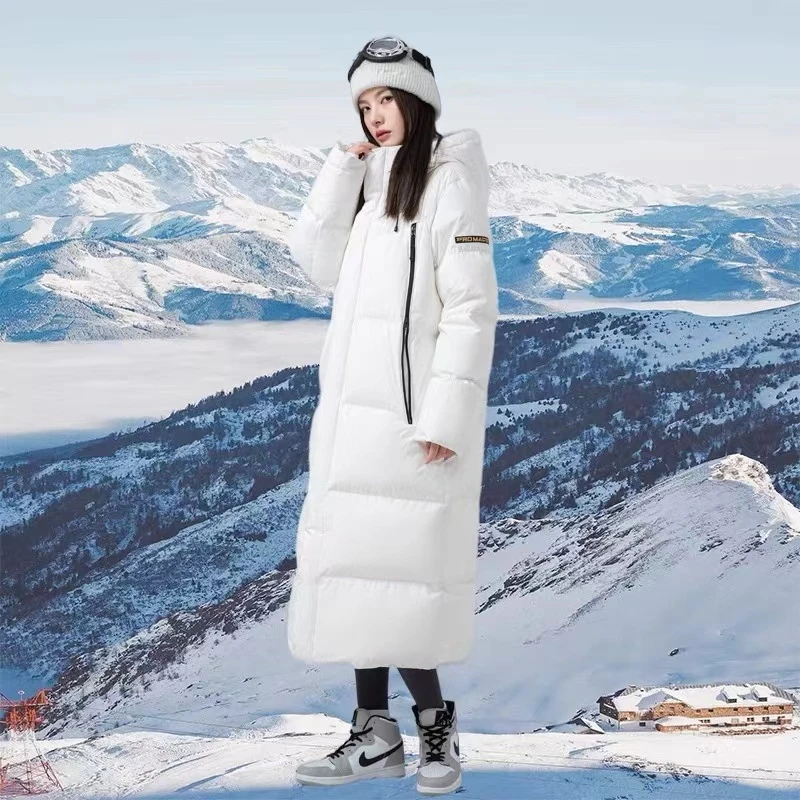 棉服女过膝长款2024冬装新款加厚宽松休闲时尚长外套