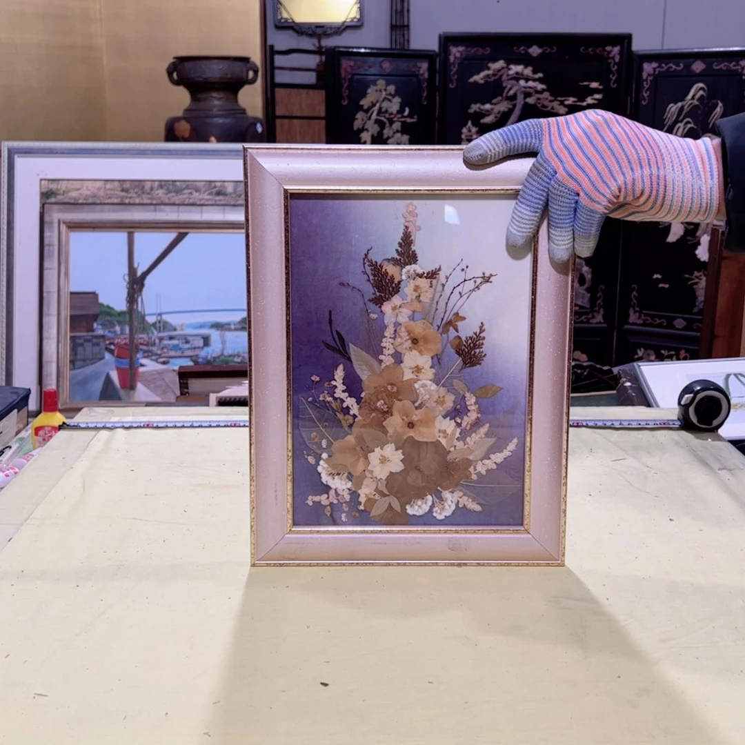 绘画海**清屏风框画茶空间设计