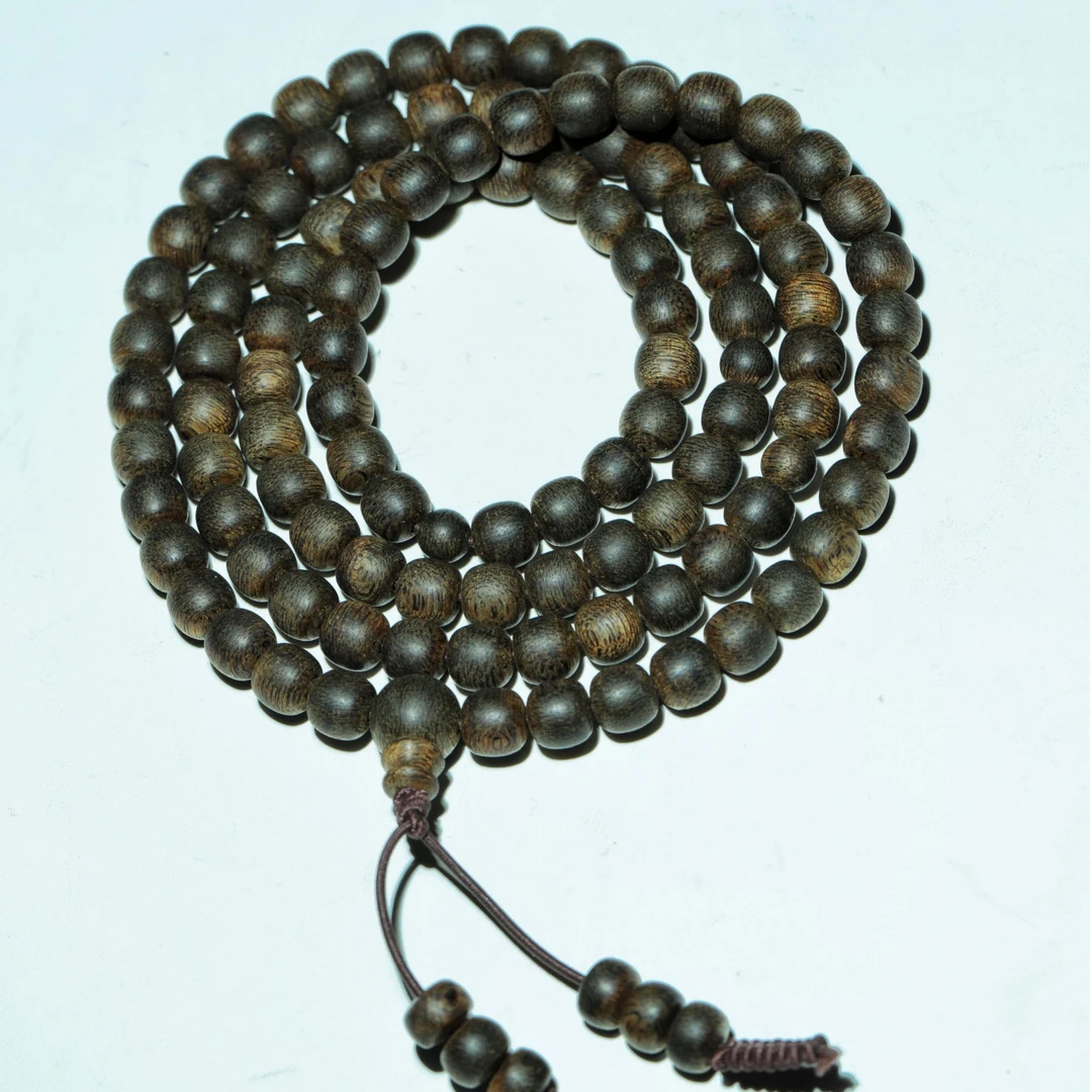 天然野 0.6正区达拉干沉香老料9分沉老型珠桶珠念珠16g 帝王香