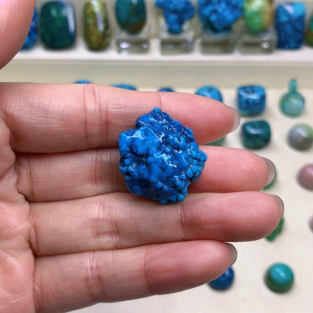 绿松石未镶嵌三彩随行