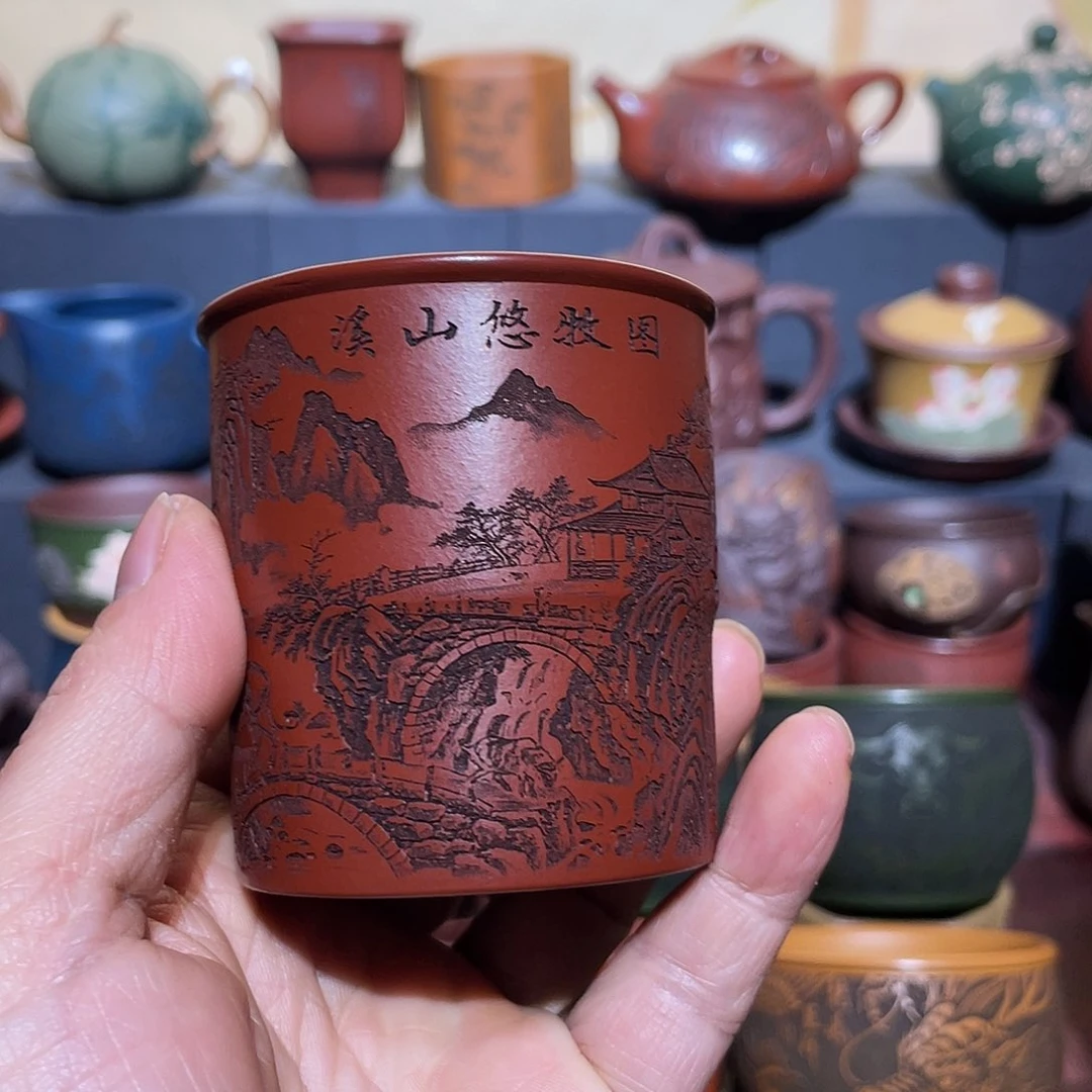 原矿紫砂手工主人杯