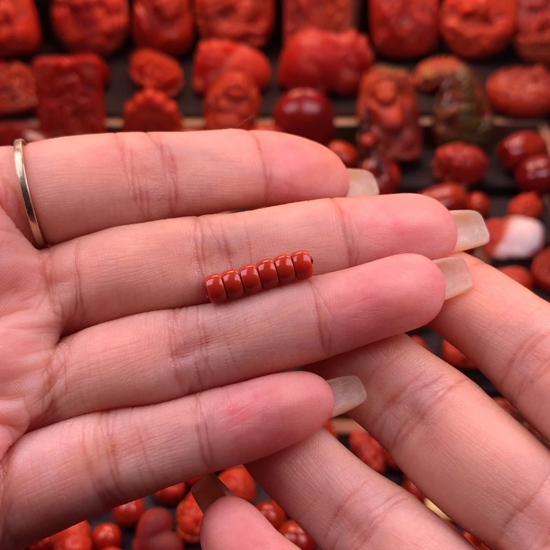 南红玛瑙南红川料原矿精工直切隔片5mm未镶嵌