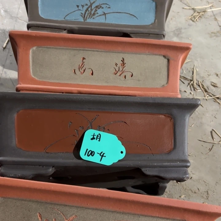 紫砂花盆100-4。 34-23-12