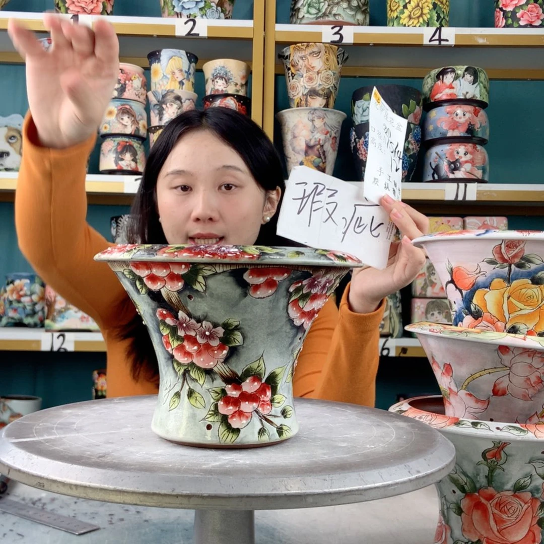 景德镇手工花盆30