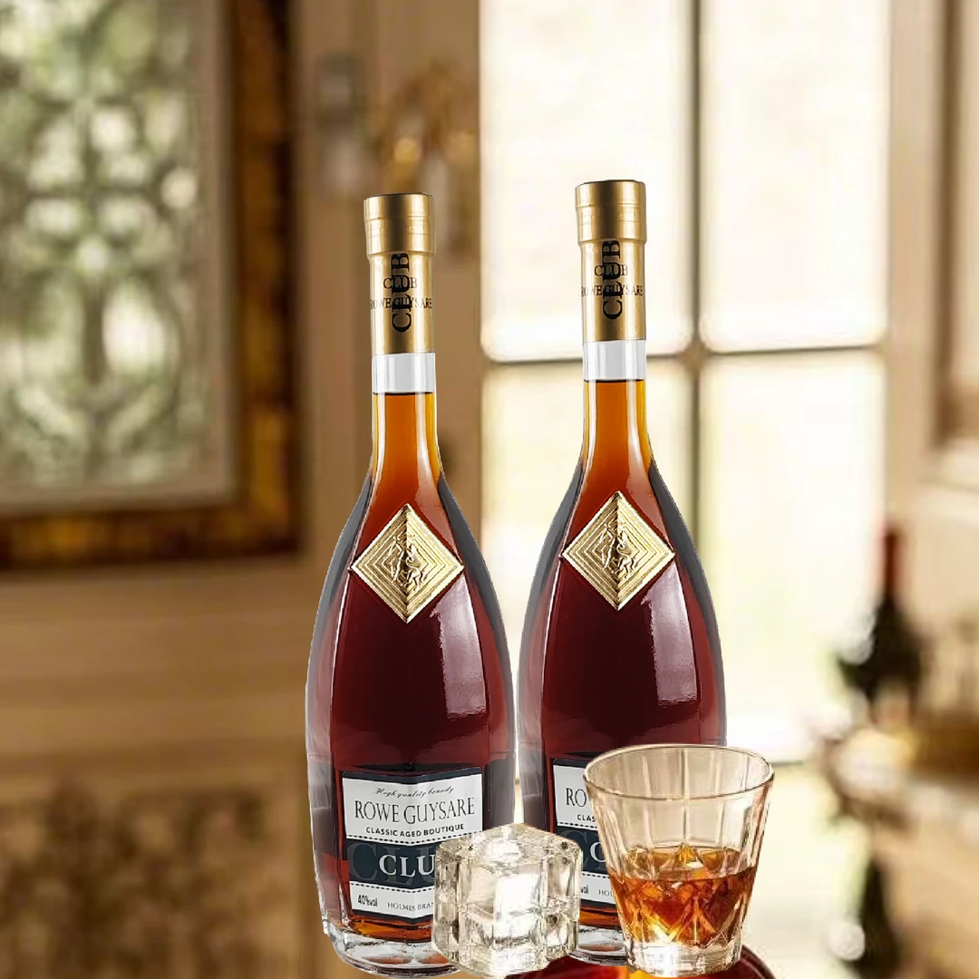 WJ法国进口白兰地金角马700ml带礼盒礼袋 2瓶