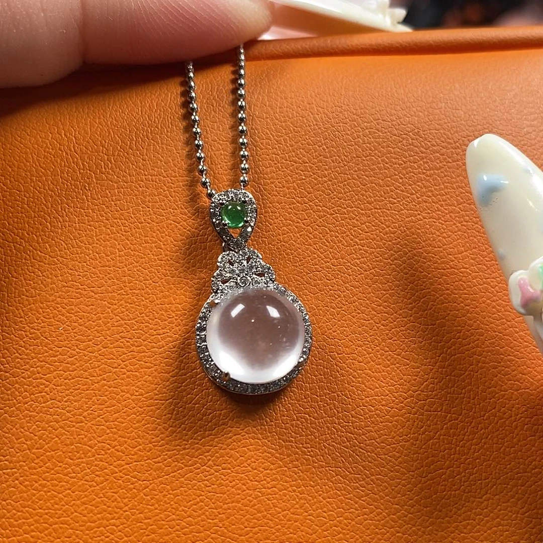 石英质玉合金颈饰蛋面