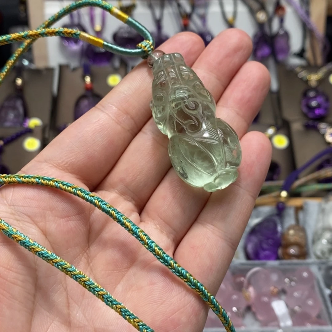 吊坠(赠链)未镶嵌绿水晶绿水晶貔貅吊坠