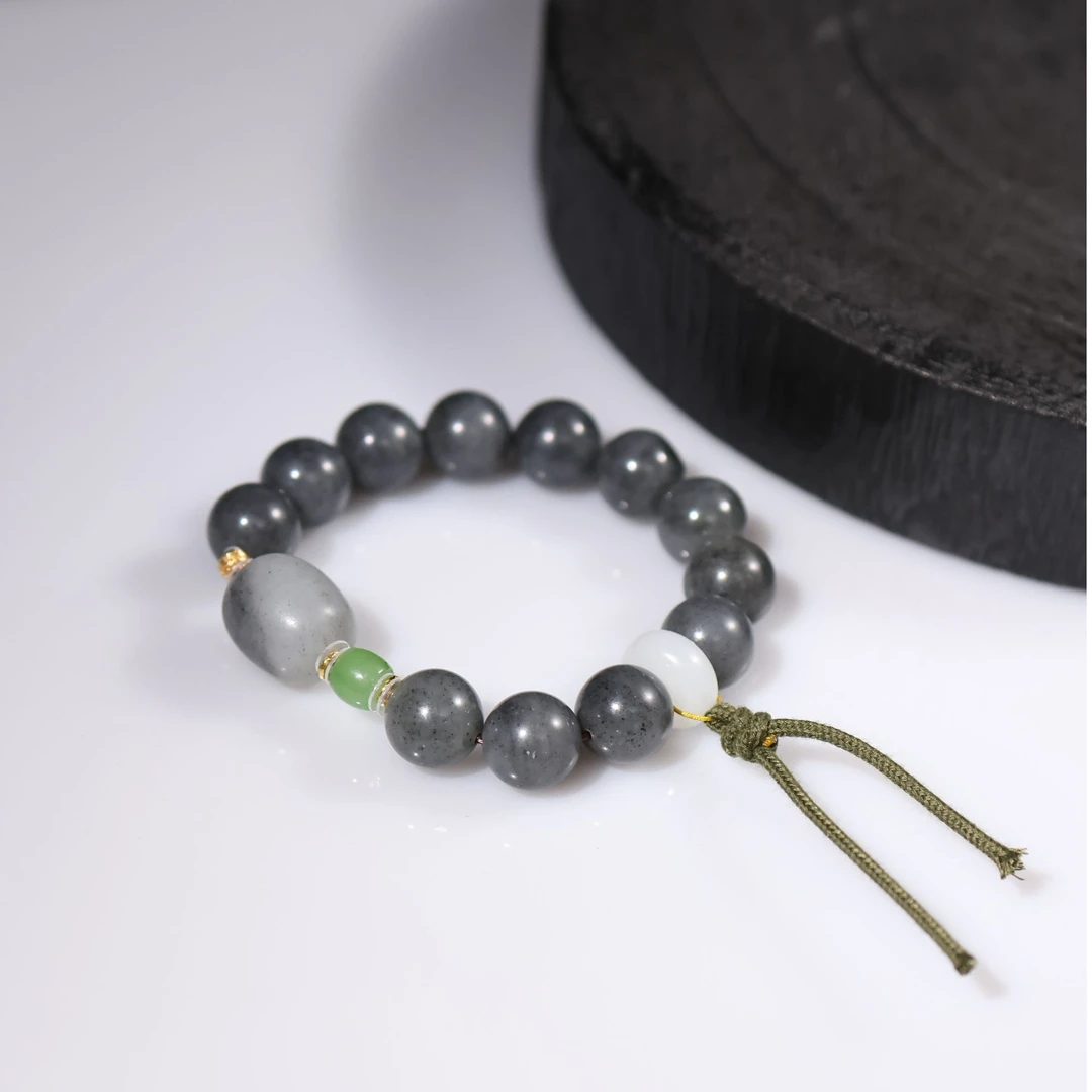 【来春半】和田玉*手链*18k金镶嵌