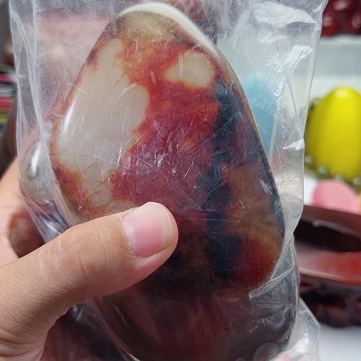 绿***草玛瑙/玉髓手把未镶嵌
