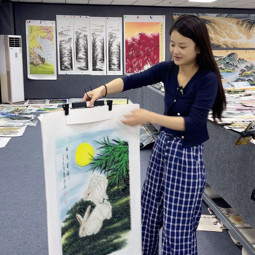 国画作品小姐姐放漏…