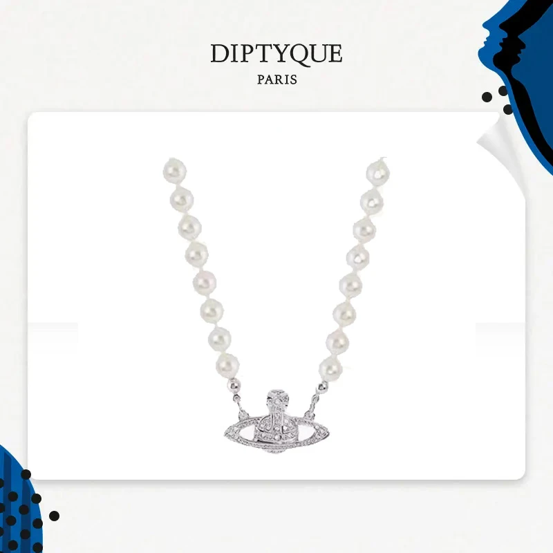 Diptyque「土星orb系列 」镀K金 单层锁骨链L2-1