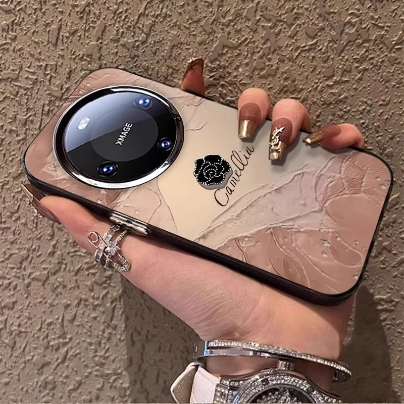 水墨晕染适用华为mate80pro手机壳mate70air简约个性mate70山茶花