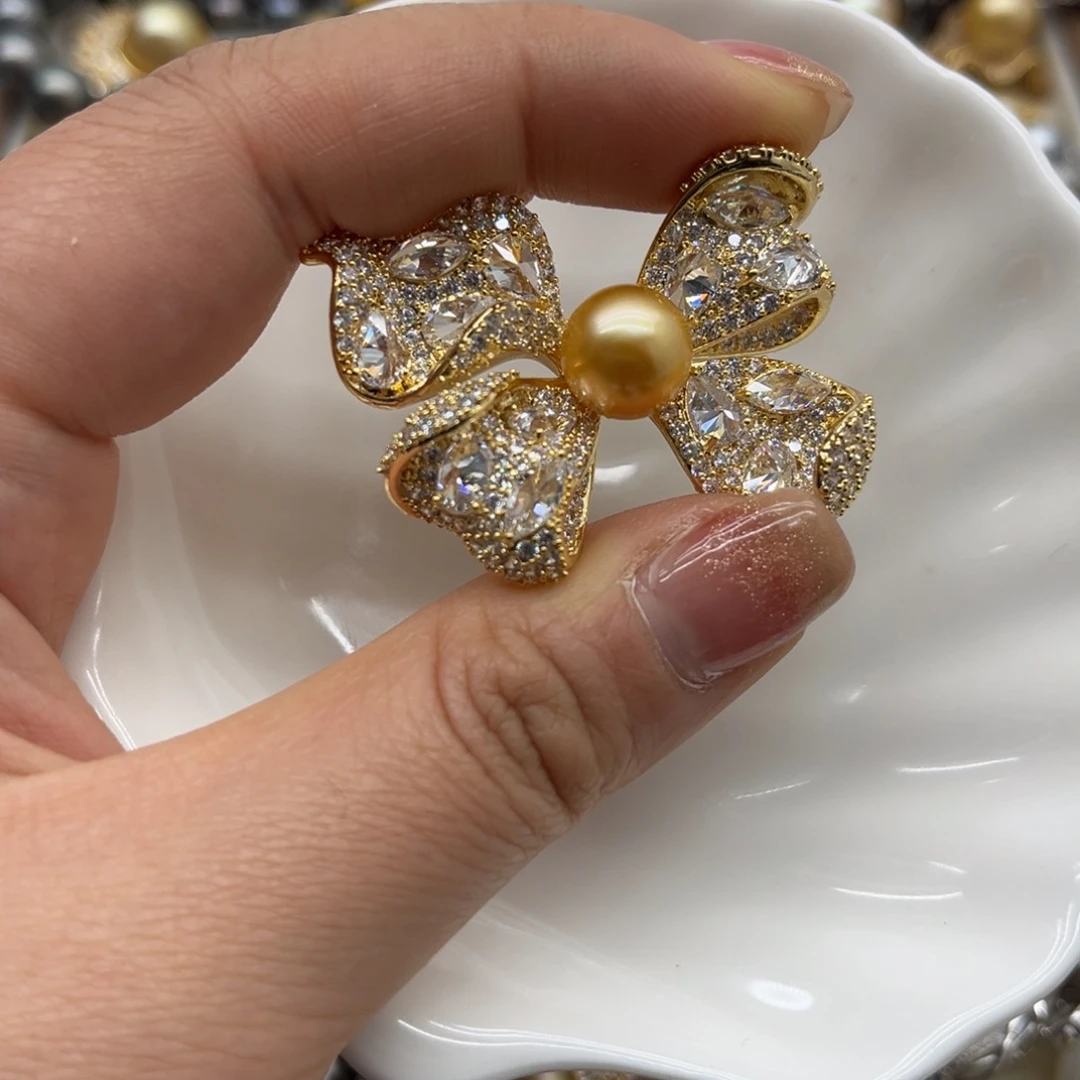 胸针海水珍珠合金