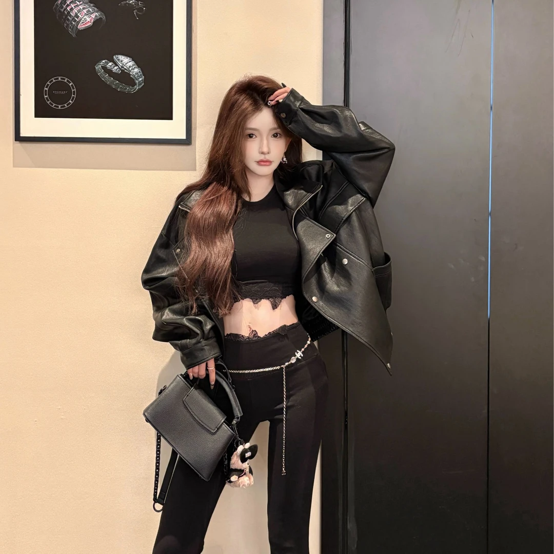 GUIDI GUDI【飓风】皮甲拉风外套/黄加蓝