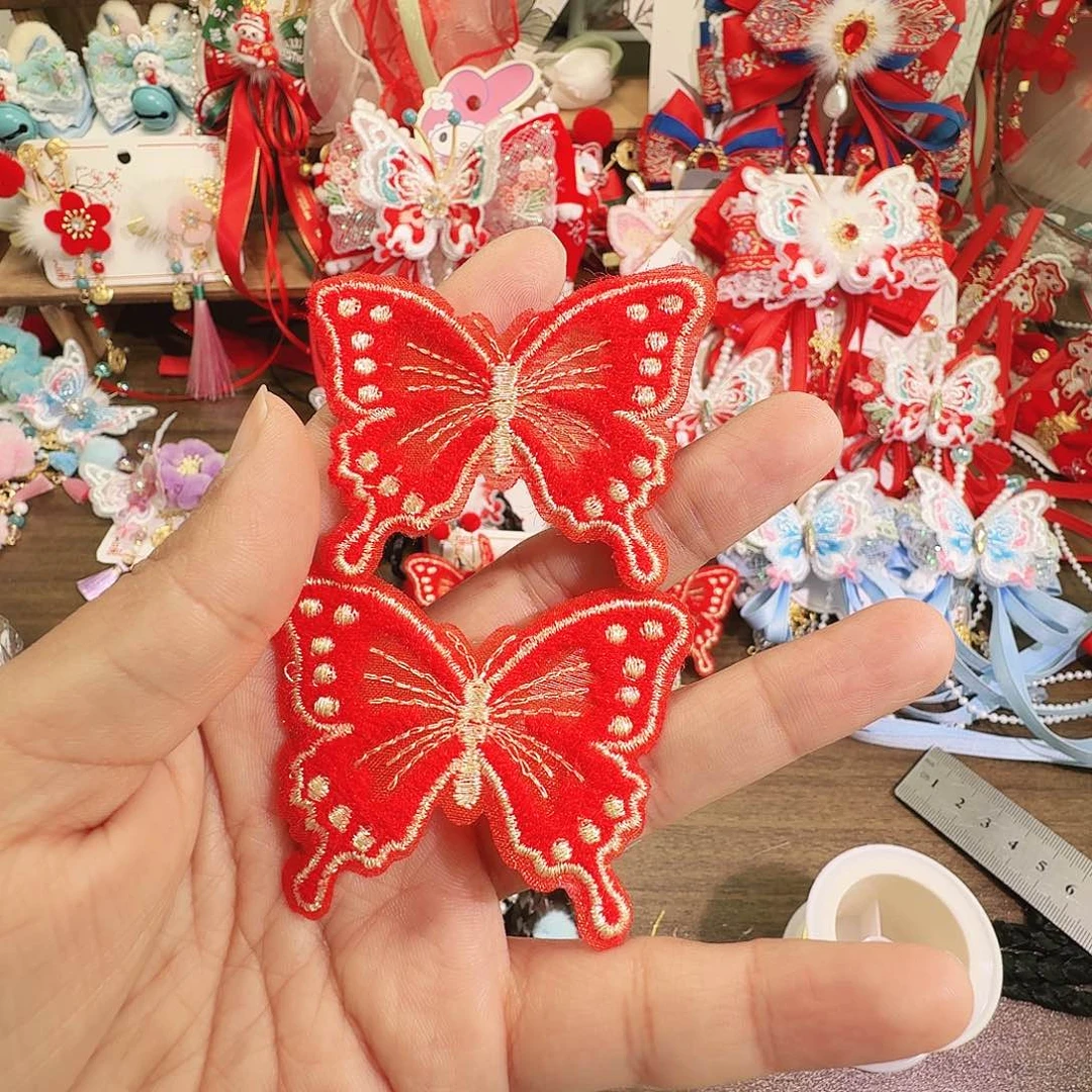 100个，6厘米毛边燕尾蝴蝶
