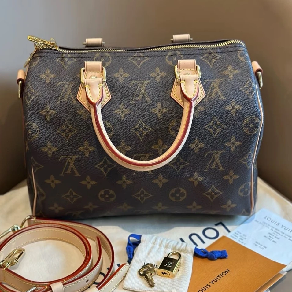 95新 LouisVuitton/路易威登 lv老花25肩带972285