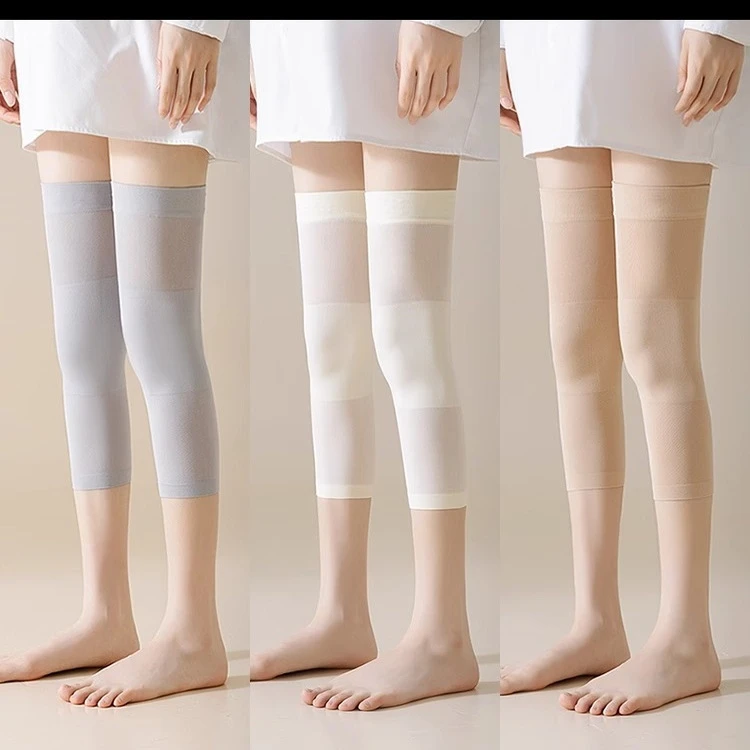 护膝女士夏天空调房关节保暖防寒超薄无痕不下滑加宽夏季护腿袜套