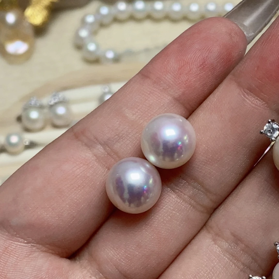 花岗石铁合金锡合金铁合金白珍珠耳钉11m